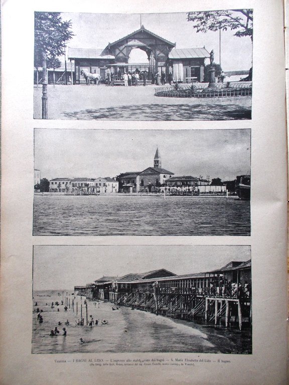 La Tribuna Illustrata 10 Luglio 1892 Lido di Venezia Bonelli …