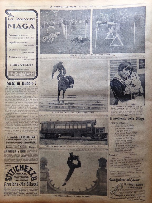 La Tribuna Illustrata 10 Maggio 1925 Musei Rivolta Lisbona Coogan …