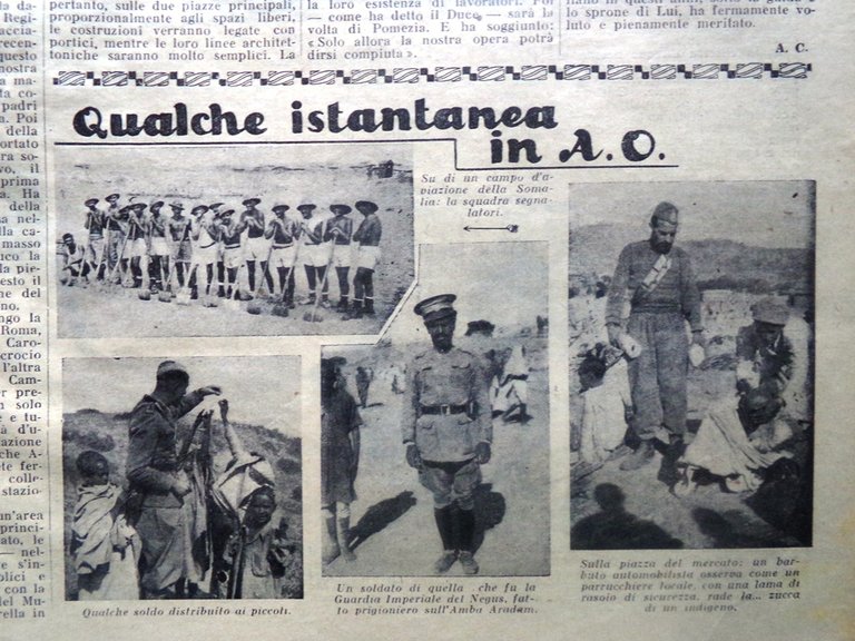 La Tribuna Illustrata 10 Maggio 1936 Nascita Aprilia Comunicazioni Africa …