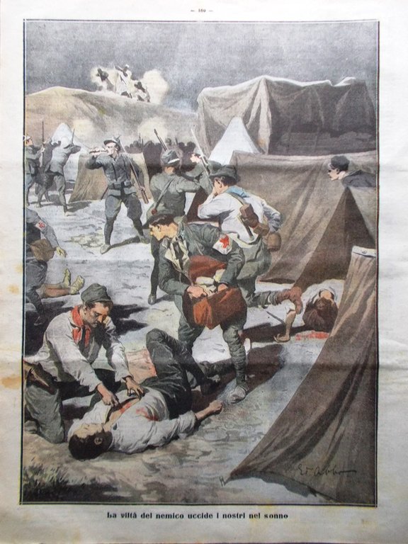 La Tribuna Illustrata 10 Marzo 1912 Africani Calabria Roma-Napoli Sansovino …