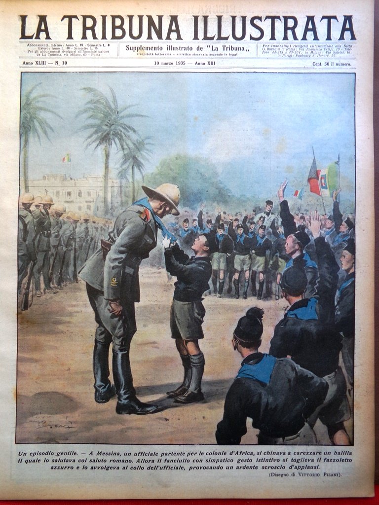 La Tribuna Illustrata 10 Marzo 1935 Musti Divisione Messina Castello …