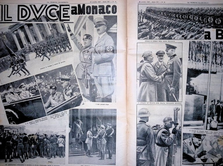 La Tribuna Illustrata 10 Ottobre 1937 Duce a Monaco Boxe …