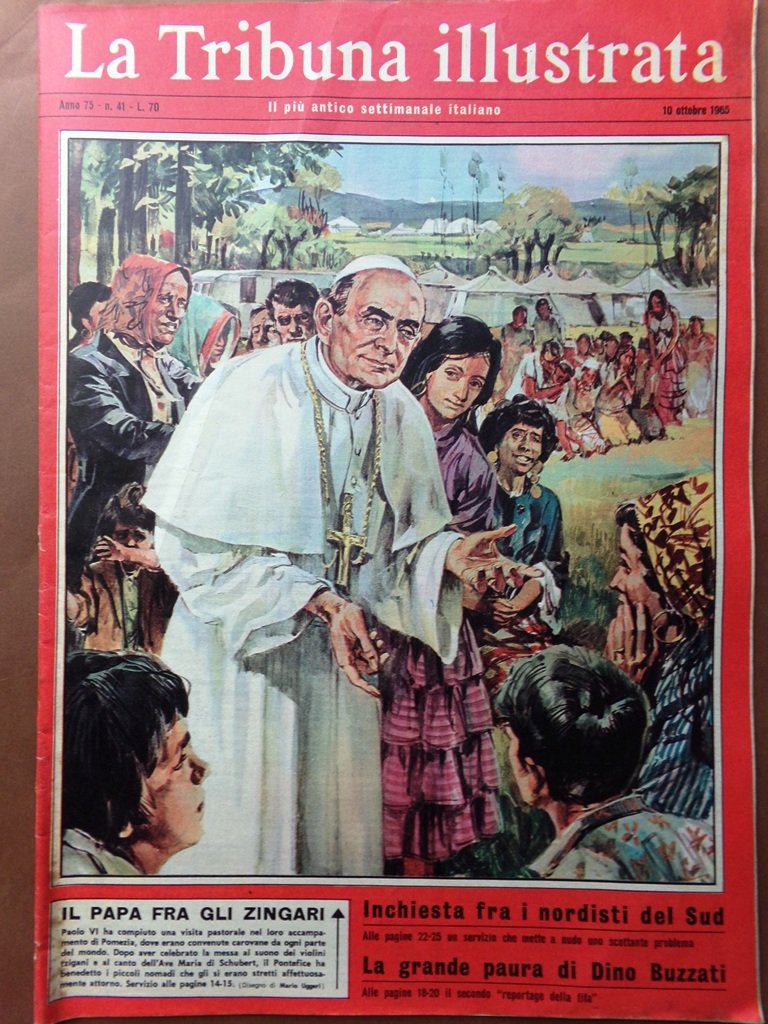 La Tribuna Illustrata 10 Ottobre 1965 Parione Mitri Buzzati Papa …