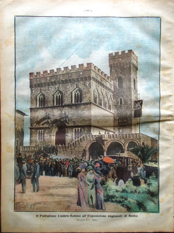 La Tribuna Illustrata 10 Settembre 1911 Padiglione Umbria Fratres Refrigerante