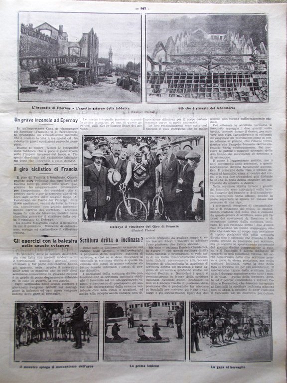 La Tribuna Illustrata 11 Agosto 1912 Ascari Morte Mikado Regnault …