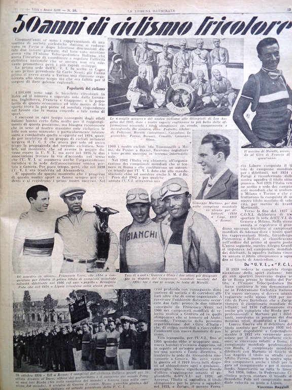 La Tribuna Illustrata 11 Agosto 1935 Negus Cavalli Ciclismo Massaua …