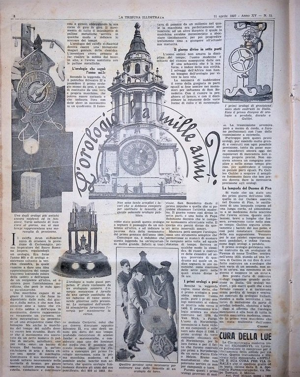 La Tribuna Illustrata 11 Aprile 1937 Orologio Oche Duomo di …