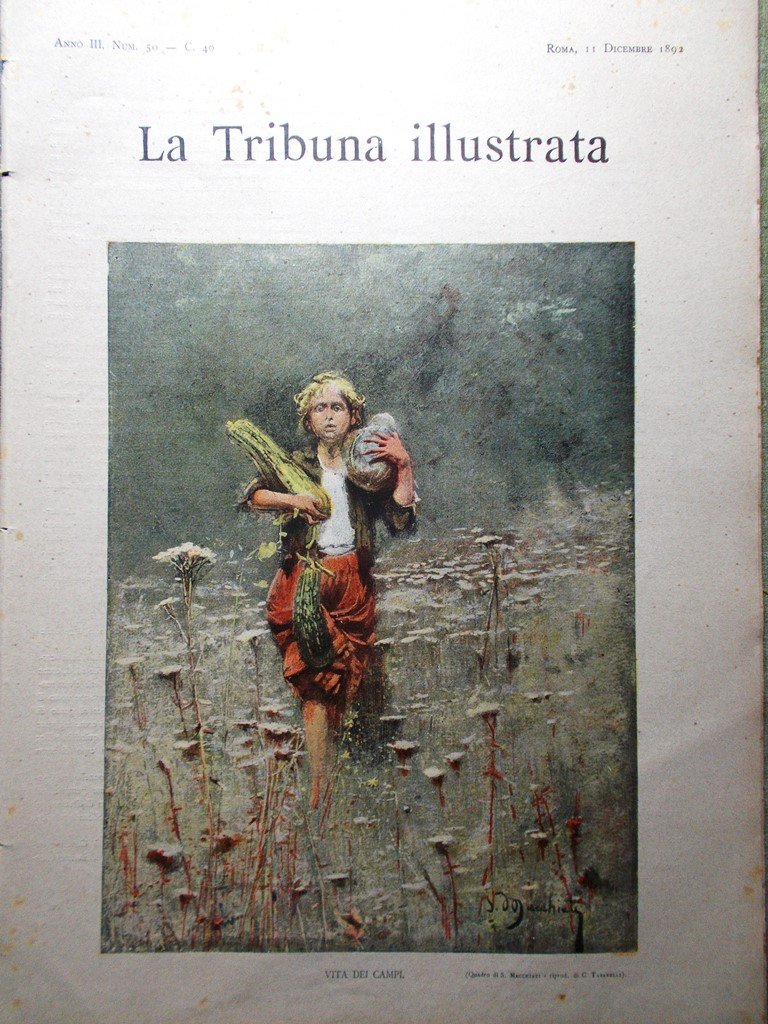 La Tribuna Illustrata 11 Dicembre 1892 Jay Gould Magnelli Ribot …