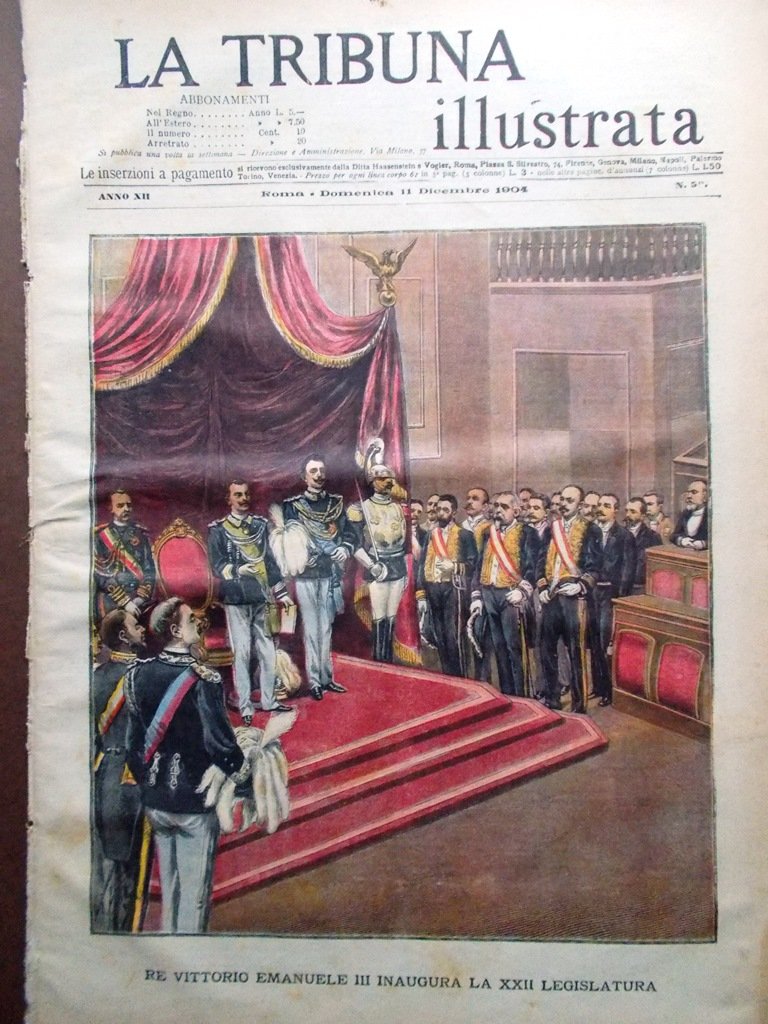 La Tribuna Illustrata 11 Dicembre 1904 Camera Deputati Montaspro Russia …