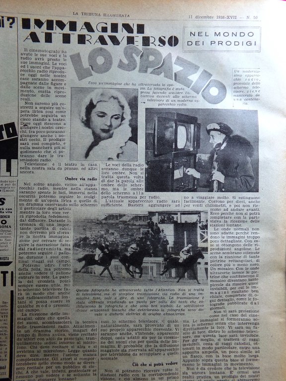La Tribuna Illustrata 11 Dicembre 1938 Immagini Spazio Macchie Storia …