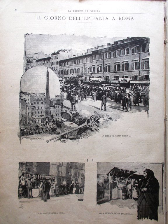 La Tribuna Illustrata 11 Gennaio 1891 Stoppani Feuillet Colonia Eritrea …