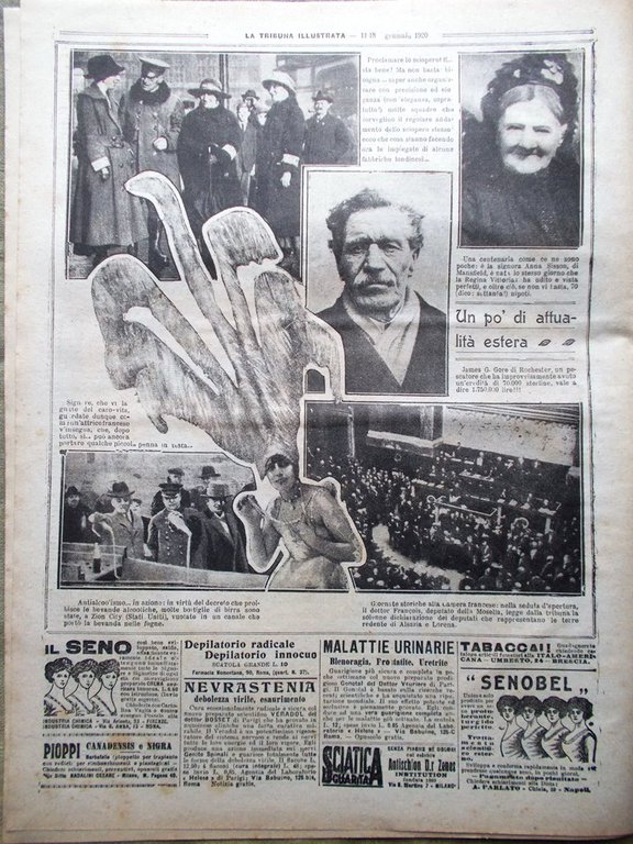 La Tribuna Illustrata 11 Gennaio 1920 Simon Petliura Rivolta Sudan …
