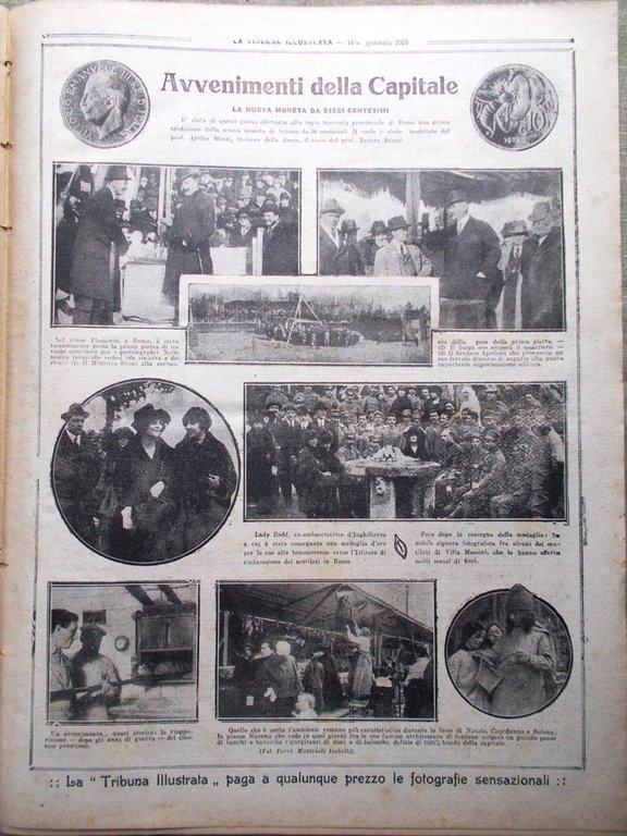 La Tribuna Illustrata 11 Gennaio 1920 Simon Petliura Rivolta Sudan …