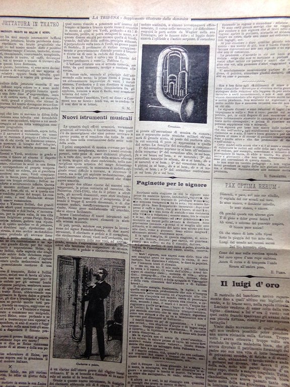 La Tribuna Illustrata 11 Giugno 1893 Processo Cuciniello Iettatura Teatro …