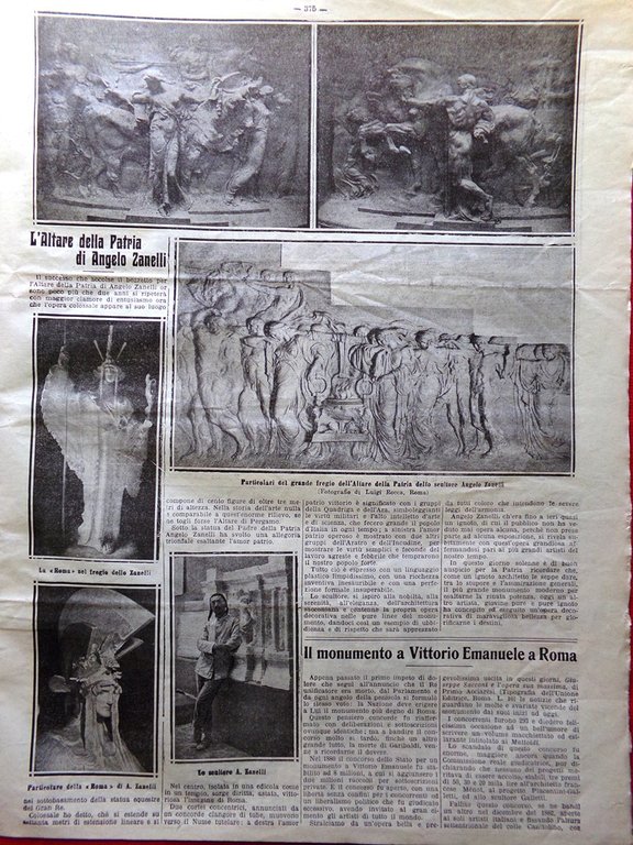 La Tribuna Illustrata 11 Giugno 1911 Altare della Patria Vittorio …