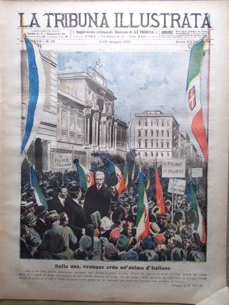 La Tribuna Illustrata 11 Maggio 1919 Sottomarini Tedeschi Buddha Ciclismo …