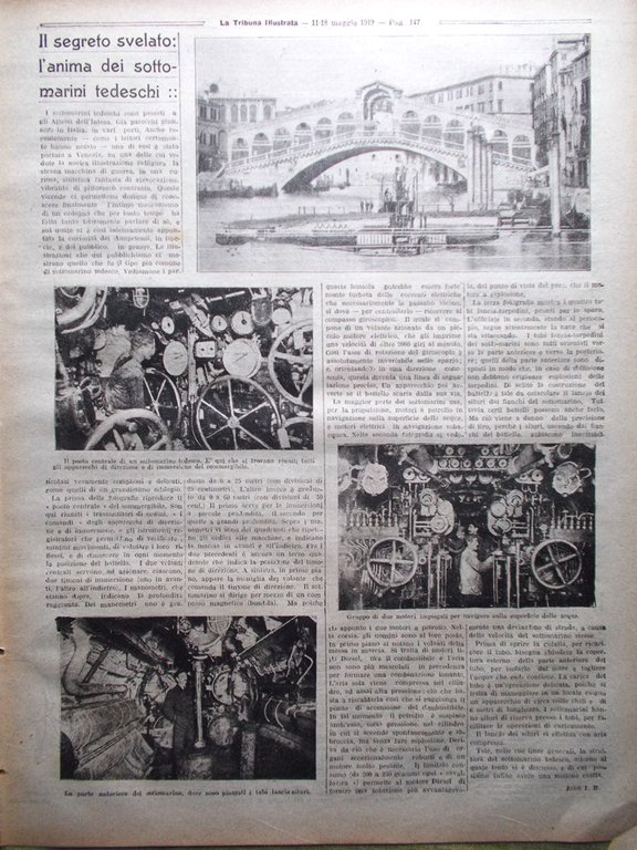 La Tribuna Illustrata 11 Maggio 1919 Sottomarini Tedeschi Buddha Ciclismo …