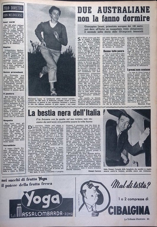 La Tribuna Illustrata 11 Novembre 1956 Guerra Suez Ungheria Leone …