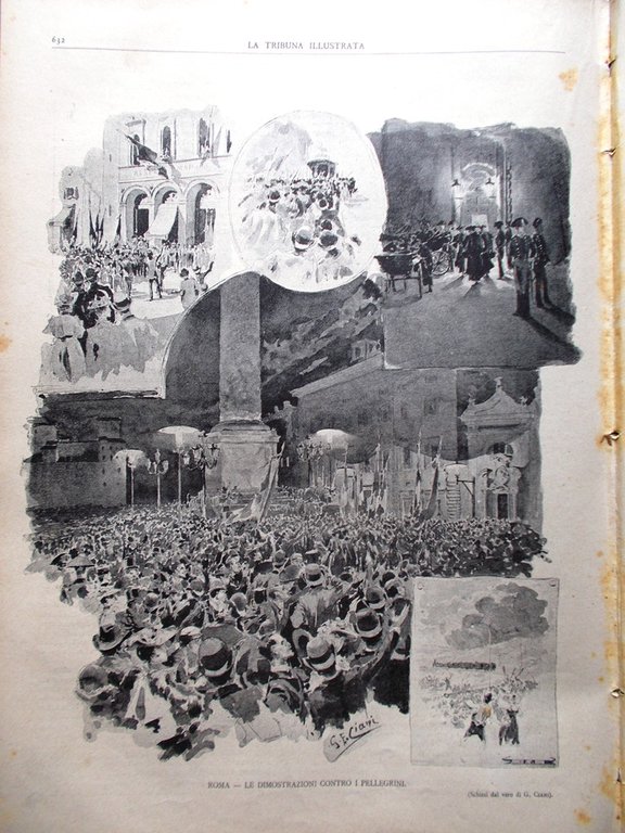 La Tribuna Illustrata 11 Ottobre 1891 Centenario San Francesco Assisi …