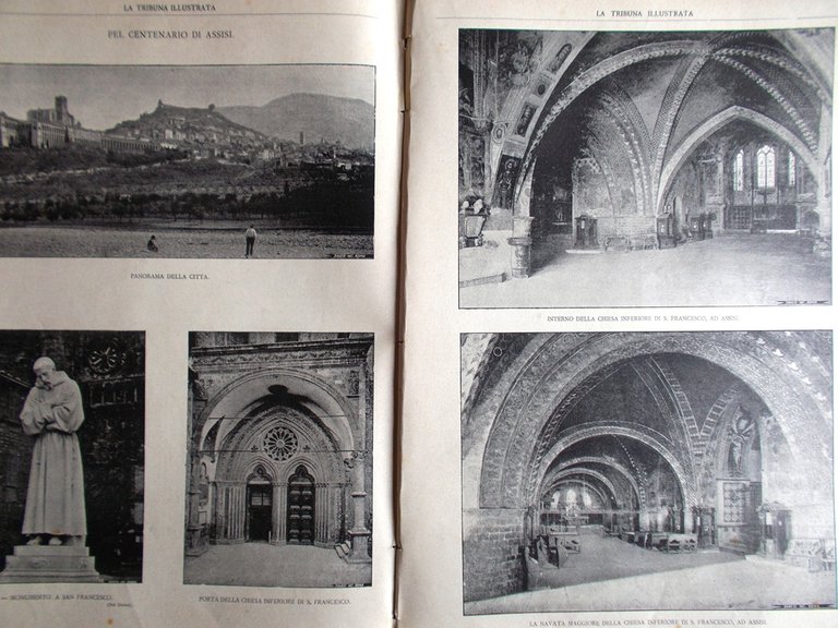 La Tribuna Illustrata 11 Ottobre 1891 Centenario San Francesco Assisi …