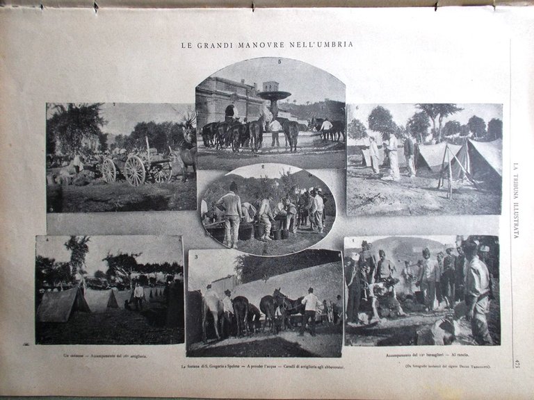 La Tribuna Illustrata 11 Settembre 1892 Manovre in Umbria Camillo …