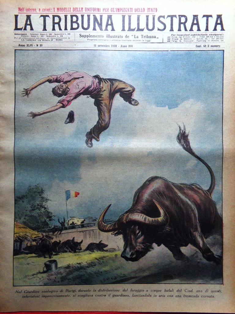 La Tribuna Illustrata 11 Settembre 1938 Scalatori Lindbergh Uniformi Manciukuò