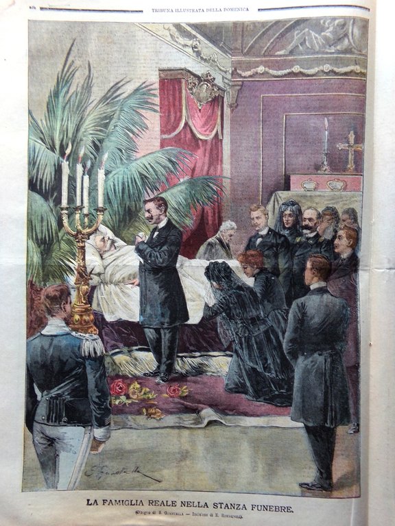 La Tribuna Illustrata 12 Agosto 1900 Funerali Re Umberto Savoia …