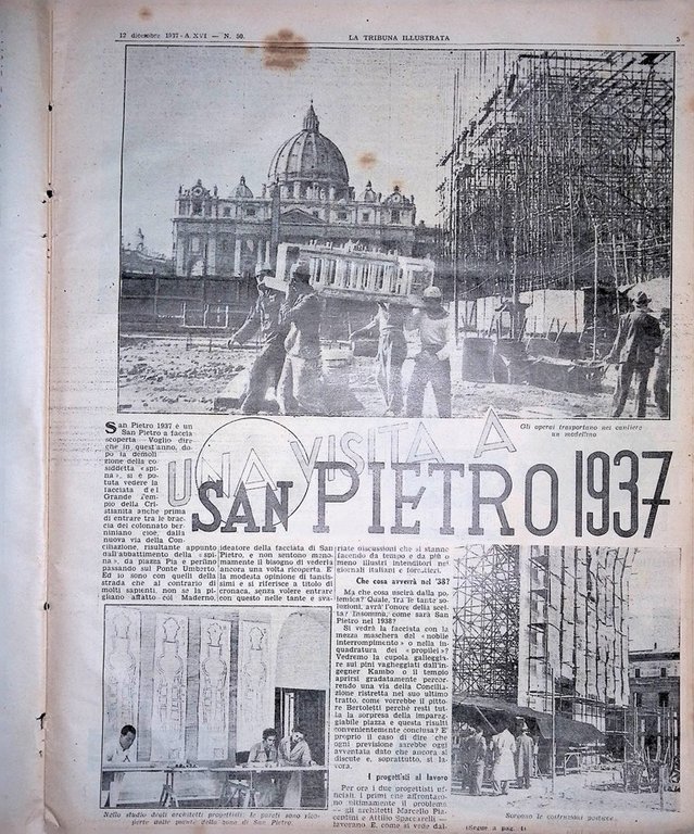 La Tribuna Illustrata 12 Dicembre 1937 San Pietro Aurora Brasile …