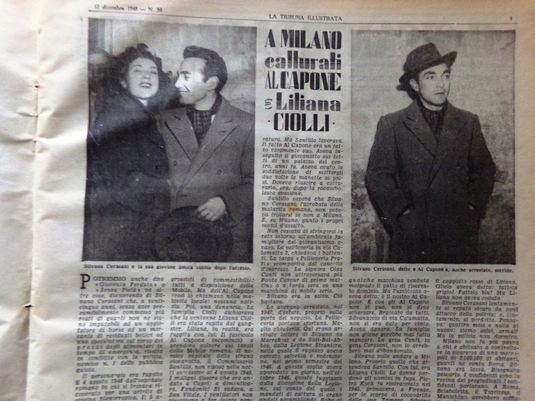 La Tribuna Illustrata 12 Dicembre 1948 Bandito Giuliano Terracini Boia … | Immagine Gallery 4