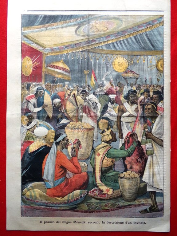 La Tribuna Illustrata 12 Febbraio 1899 Negus Menelik Longo Ustica …
