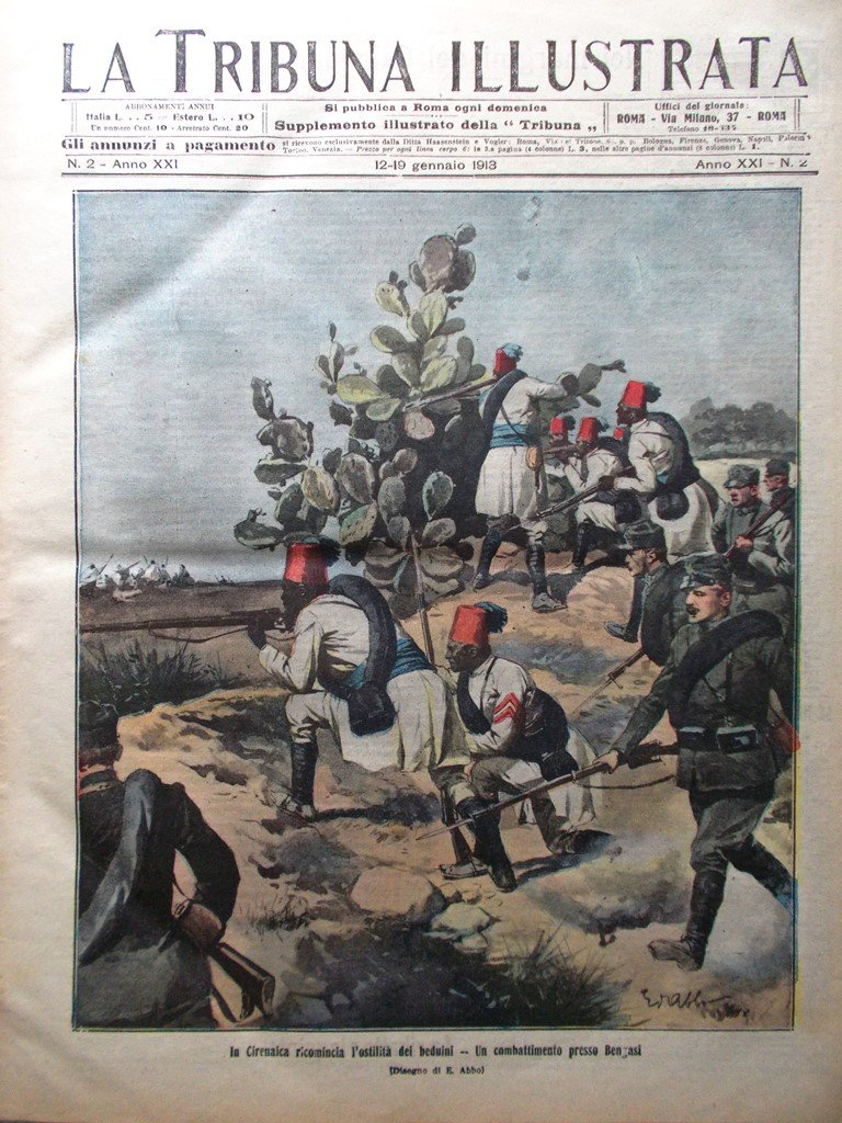 La Tribuna Illustrata 12 Gennaio 1913 Pozzuoli Pergola Firenze Balcani …