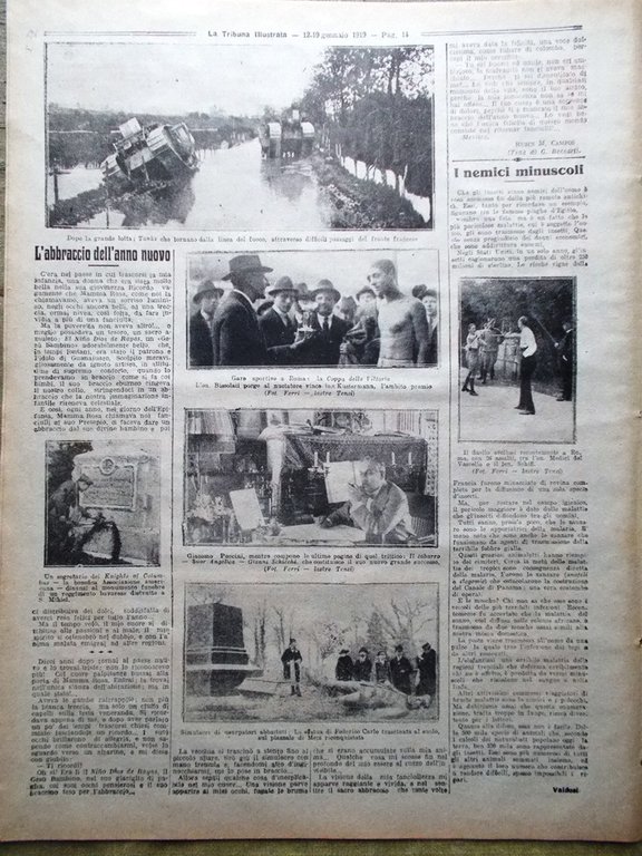 La Tribuna Illustrata 12 Gennaio 1919 Castello di Trento Puccini …