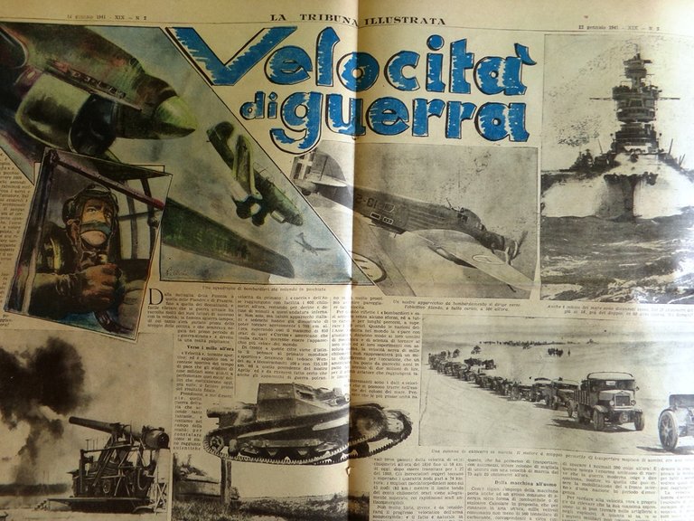 La Tribuna Illustrata 12 Gennaio 1941 WW2 Tifosi Velocità di …
