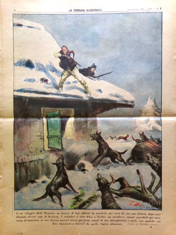 La Tribuna Illustrata 12 Gennaio 1941 WW2 Tifosi Velocità di …