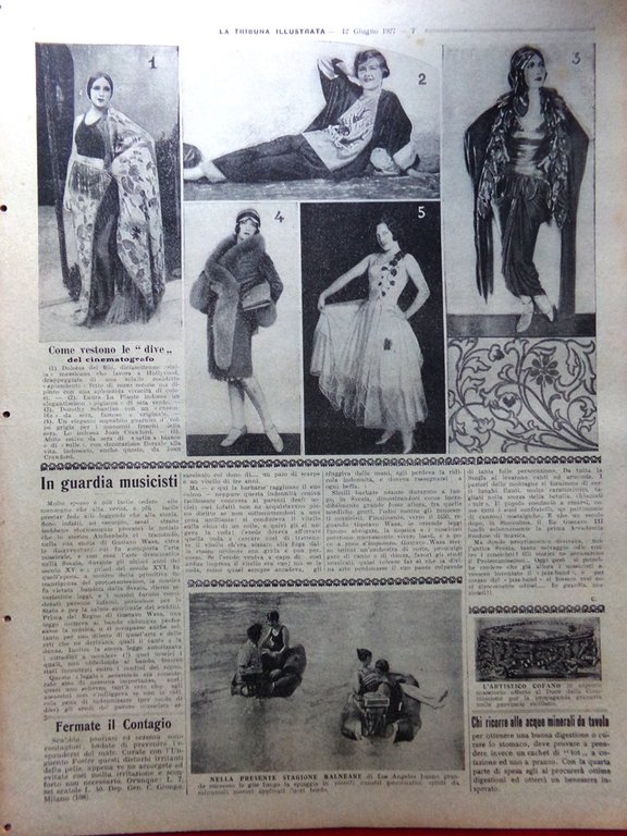 La Tribuna Illustrata 12 Giugno 1927 Villalta Bellanca Pompieri Amianto …