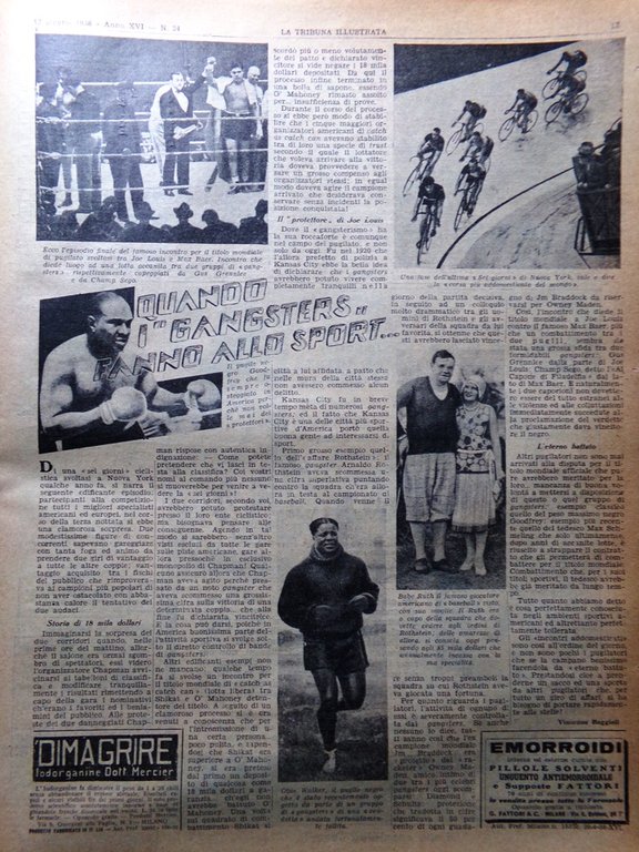 La Tribuna Illustrata 12 Giugno 1938 Sudeti Henlein Spie Ruth …