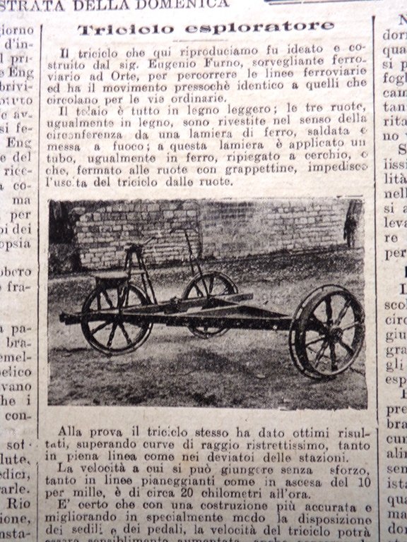 La Tribuna Illustrata 12 Maggio 1901 Giro d'Italia Auto Siamesi …
