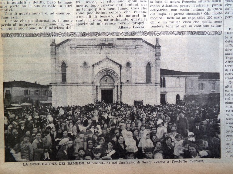 La Tribuna Illustrata 12 Maggio 1935 Preghiere Lourdes Sparizioni Cervello …