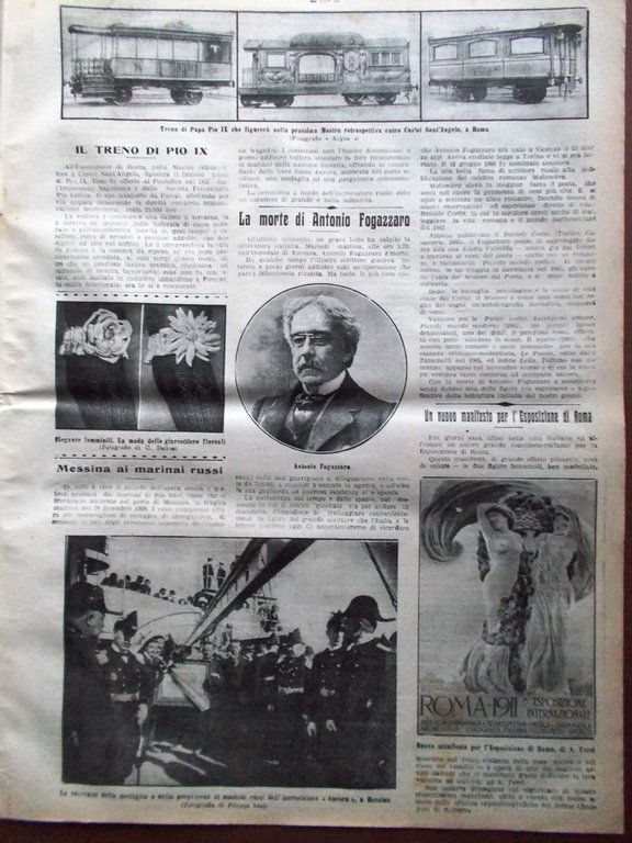 La Tribuna Illustrata 12 Marzo 1911 Morte Fogazzaro Spiritismo in …