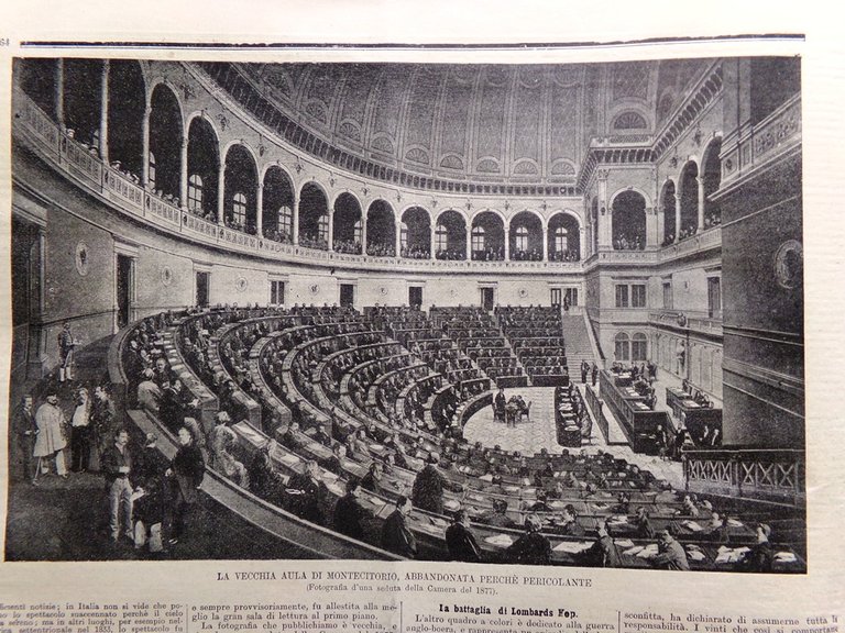 La Tribuna Illustrata 12 Novembre 1899 Mentana Aula di Montecitorio …