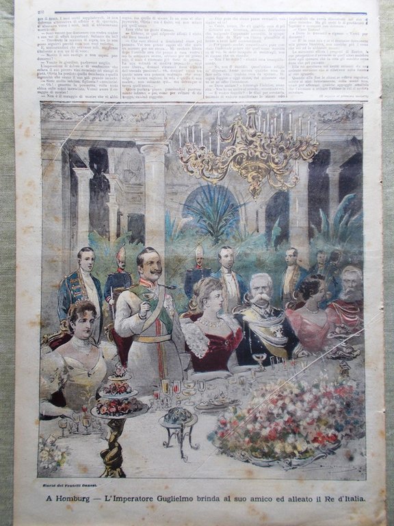 La Tribuna Illustrata 12 Settembre 1897 Sovrani Homburg Isidoro Gunsberg …