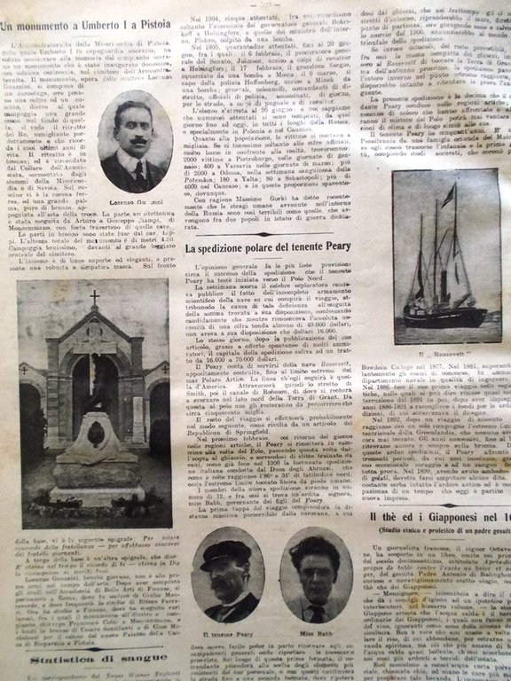 La Tribuna Illustrata 13 Agosto 1905 Tesori Armada Spedizione Peary …