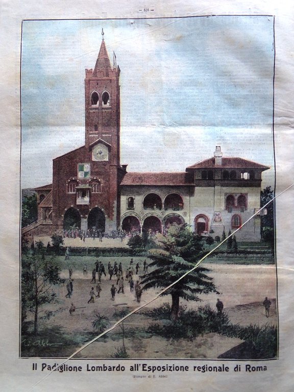 La Tribuna Illustrata 13 Agosto 1911 Villa Sprà Padiglione Lombardo …