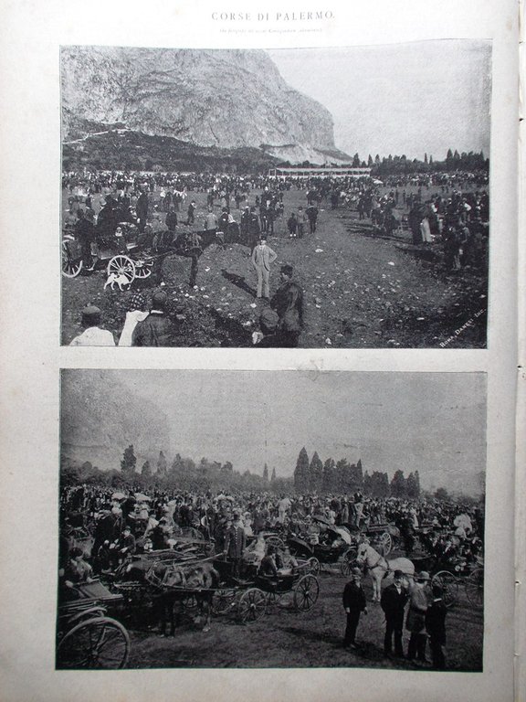 La Tribuna Illustrata 13 Aprile 1890 Piccinini Corse Palermo Saffi …