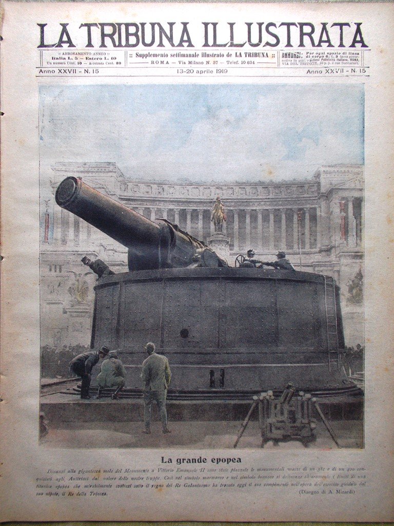 La Tribuna Illustrata 13 Aprile 1919 Decalogo Wilson Ballough Vittorio …