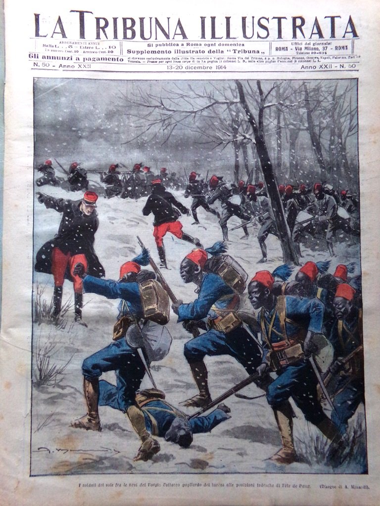 La Tribuna Illustrata 13 Dicembre 1914 WW1 Ermete Novelli Mikado …