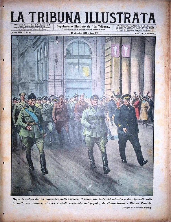 La Tribuna Illustrata 13 Dicembre 1936 Duce Battaglie per Madrid … | Immagine Gallery 1