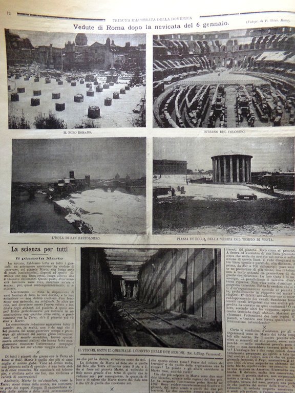 La Tribuna Illustrata 13 Gennaio 1901 Finali Monteverde Alpini Quirinale …