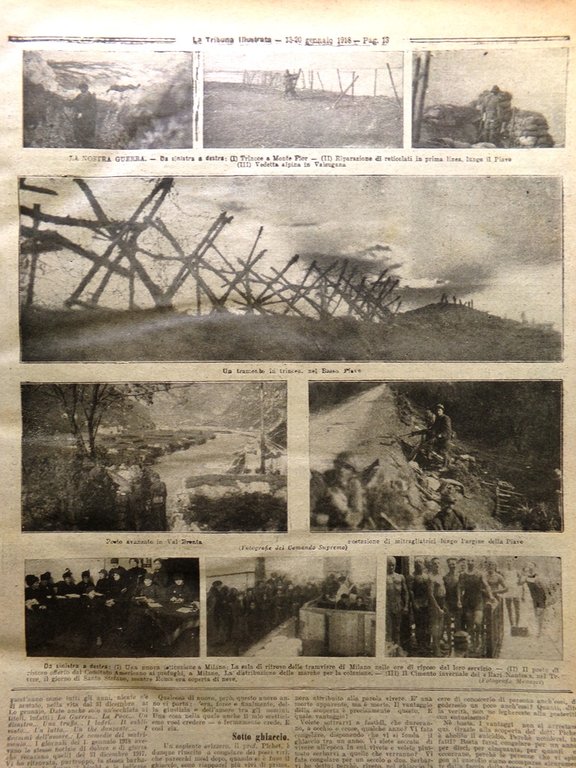 La Tribuna Illustrata 13 Gennaio 1918 WW1 Monte Tomba Tartaglia … | Immagine Gallery 4