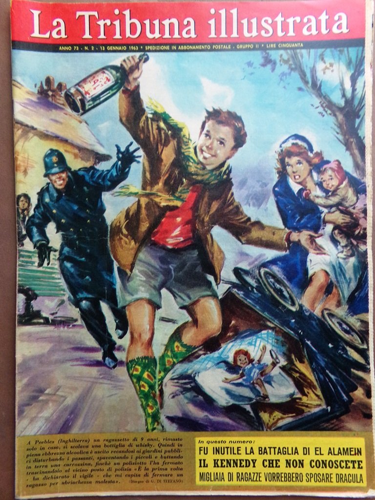 La Tribuna Illustrata 13 Gennaio 1963 Kennedy Telegrafo El Alamein …